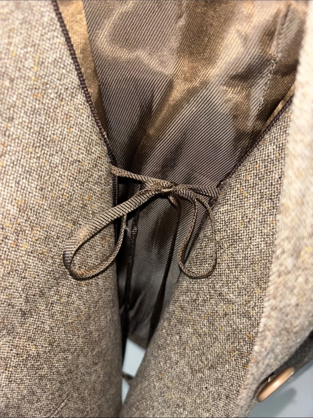 Faconnable Brown Wool Tweed Jacket Sz XL & Pant Sz 12 - Picture 9 of 16